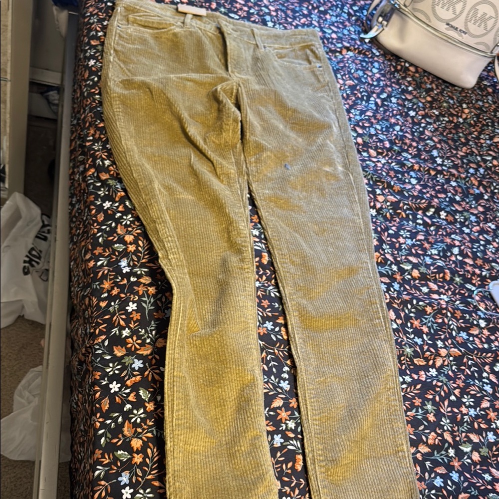 Corduroy Pants in olive green